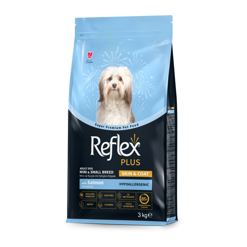 Reflex Plus Skin & Coat Small Breed сухой корм с лососем для собак малых пород, 3 кг - фото 2