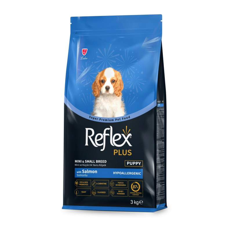 Reflex Plus Mini & Small Breed Puppy сухой корм с лососем для щенят малых пород, 3 кг - фото 2