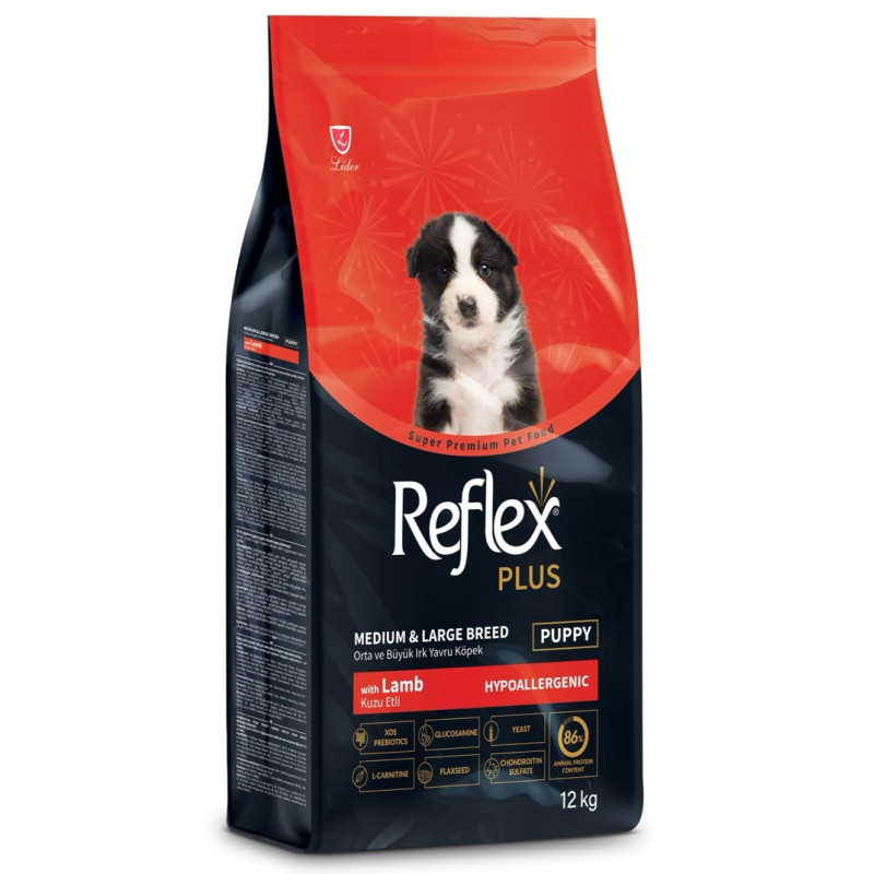 Reflex Plus Junior Medium & Large Breeds Lamb & Rice сухой корм с ягненком для щенят средних и крупных пород, 12 кг - фото 2