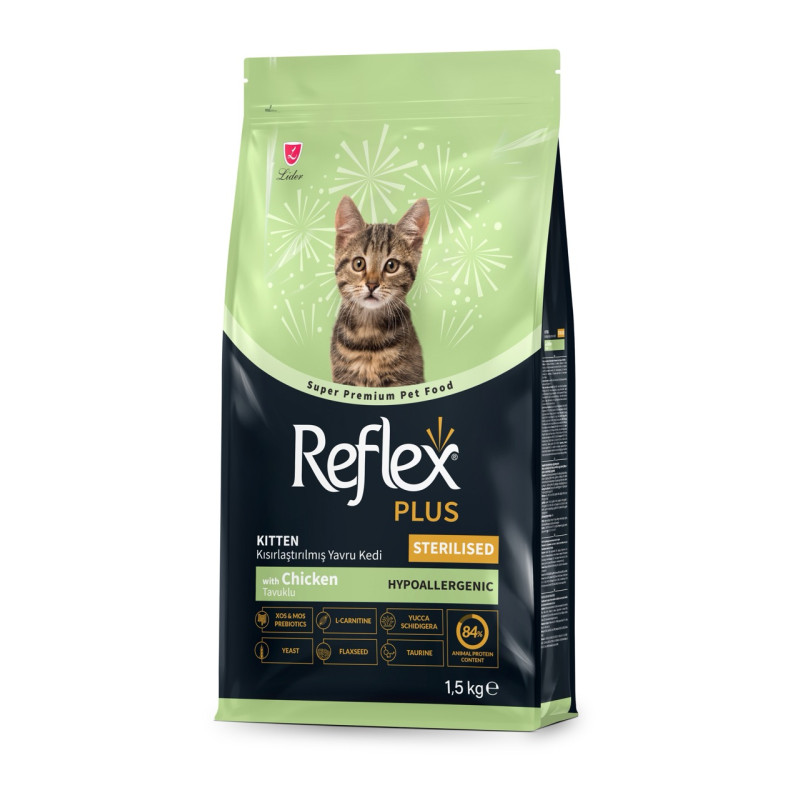 Reflex Plus Kitten Sterilized сухой корм с курицей для стерилизованных котят, 1.5 кг - фото 2