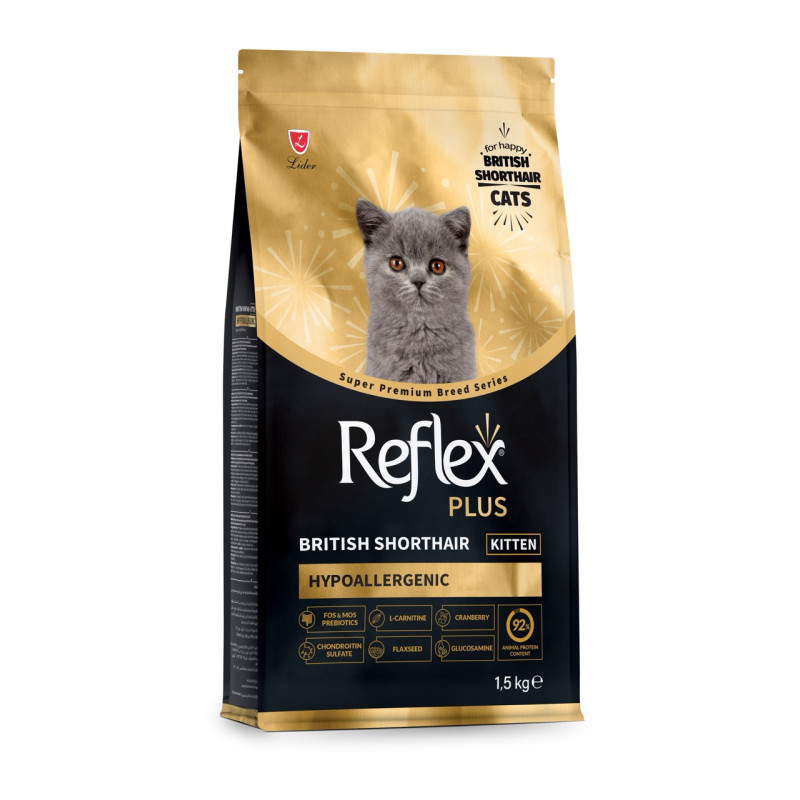 Reflex Plus British Shorthair Kitten сухой корм для котят породы британская короткошерстная, 1.5 кг - фото 3