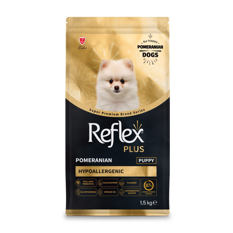 Reflex Plus Pomeranian Puppy сухой корм для щенят породы померанский шпиц, 1.5 кг - фото 2