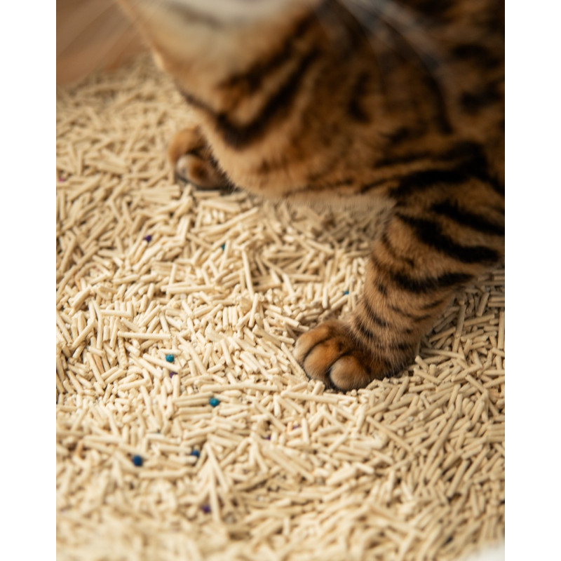 Velvet Paw Tofu Original растительный наполнитель для кошачьего туалета с бентонитом, 6 л - фото 6