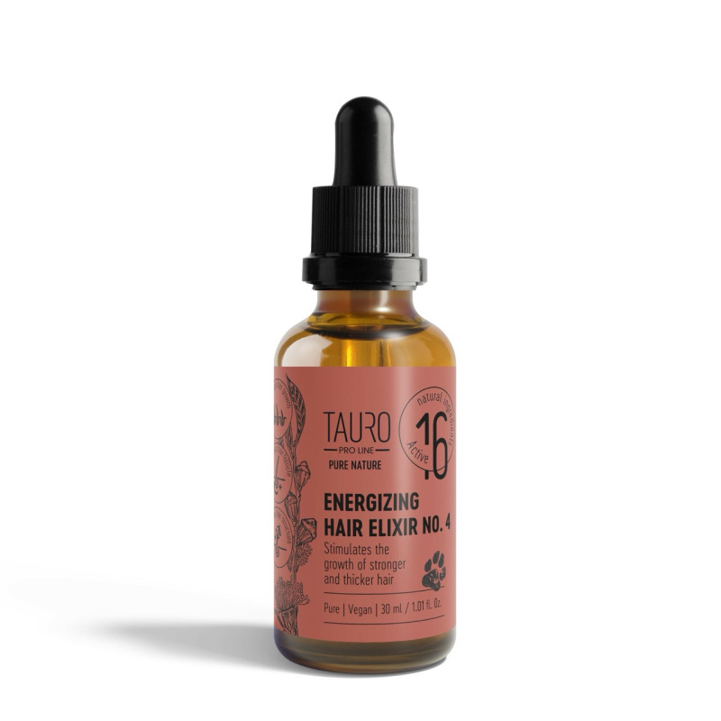 Tauro Pro Line Energizing Hair Elixir №4 эликсир для стимуляции роста шерсти у собак и кошек, 30 мл - фото 2