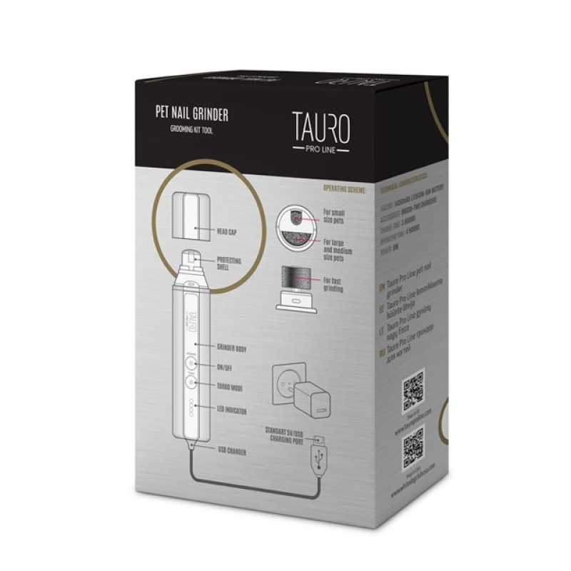 Tauro Pro Line pet nail grinder когтерез беспроводной - фото 2