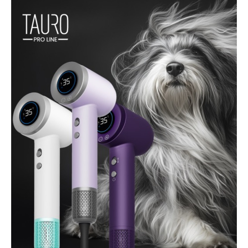 Tauro Pro Line ручний фен для домашніх тварин з технологією генерації негативних іонів, білий - фото 6