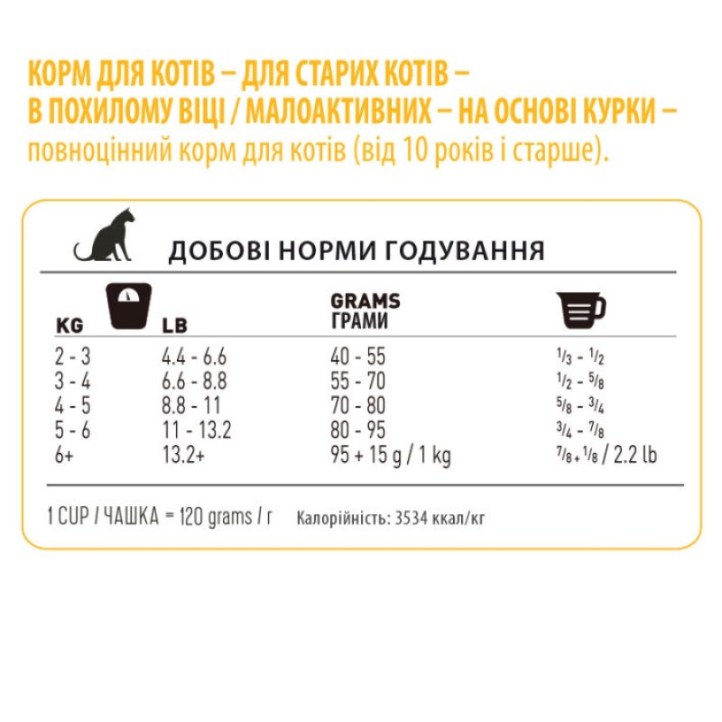 1st Choice Senior Cat сухий корм з куркою для літніх котів, 2.72 кг - фото 2