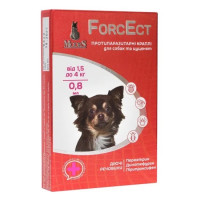 ModeS ForcEct протипаразитарні краплі для собак вагою до 4 кг, 3 піп