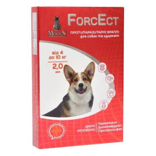 ModeS ForcEct противопаразитарные капли для собак весом 4-10 кг, 3 пип