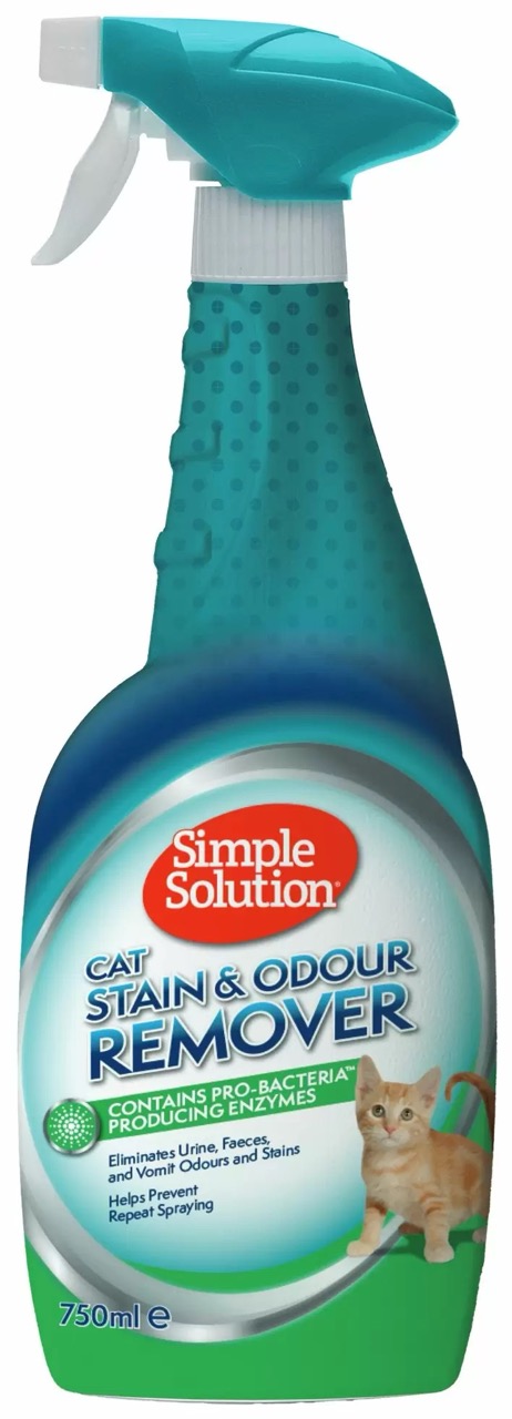 Simple Solution Cat Stain and Odor Remover нейтралізатор запаху і плям від котів з про-бактеріями, 750 мл