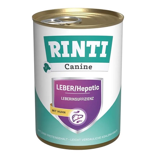 Rinti Canine Veterinary Leber/Hepatic Mit Huhn вологий корм для собак із захворюваннями печінки, 400 гр
