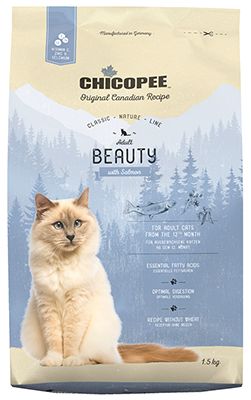 Chicopee CNL Cat Adult Beauty Salmon сухий корм для котів з лососем, 1.5 кг