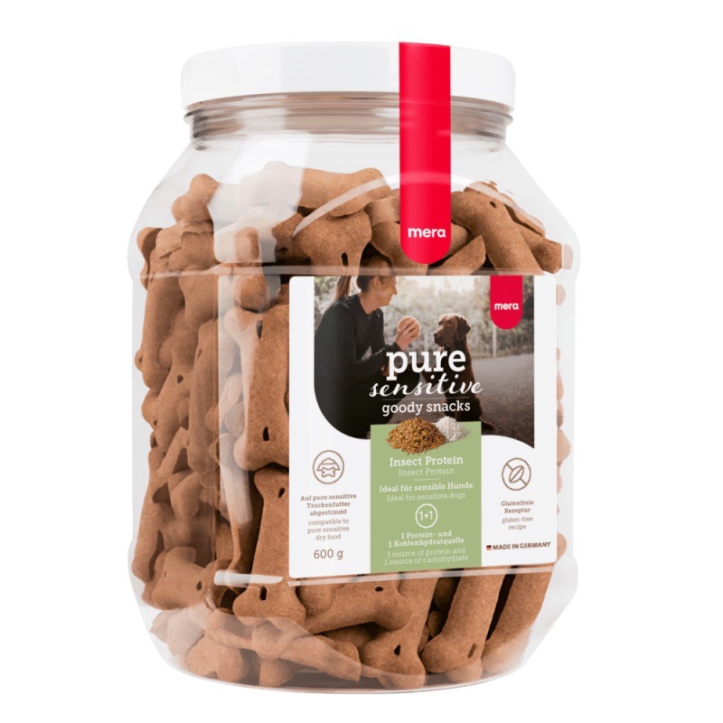 Mera Pure Sensitive Snacks Insect Protein печиво для собак із чутливим травленням, 600 г