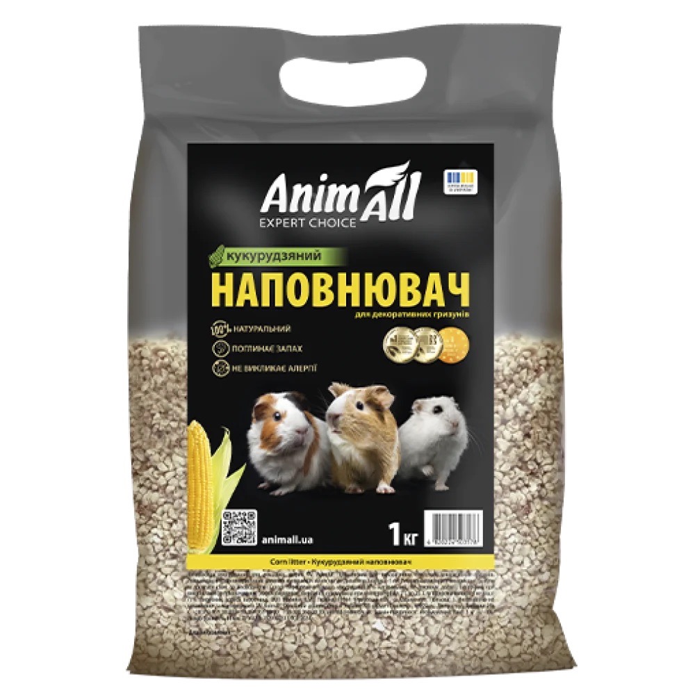 AnimAll Corn Litter кукурудзяний наповнювач для гризунів, 1 кг