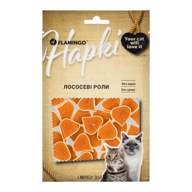 Flamingo Salmon Rolls ласощі для котів з лососем, 50 г