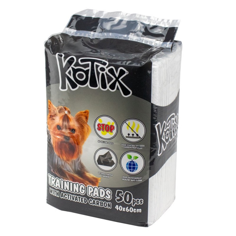 Kotix Carbon Pet Training Pads вугільні пелюшки для цуценят, 60 см х 40 см, 50 шт