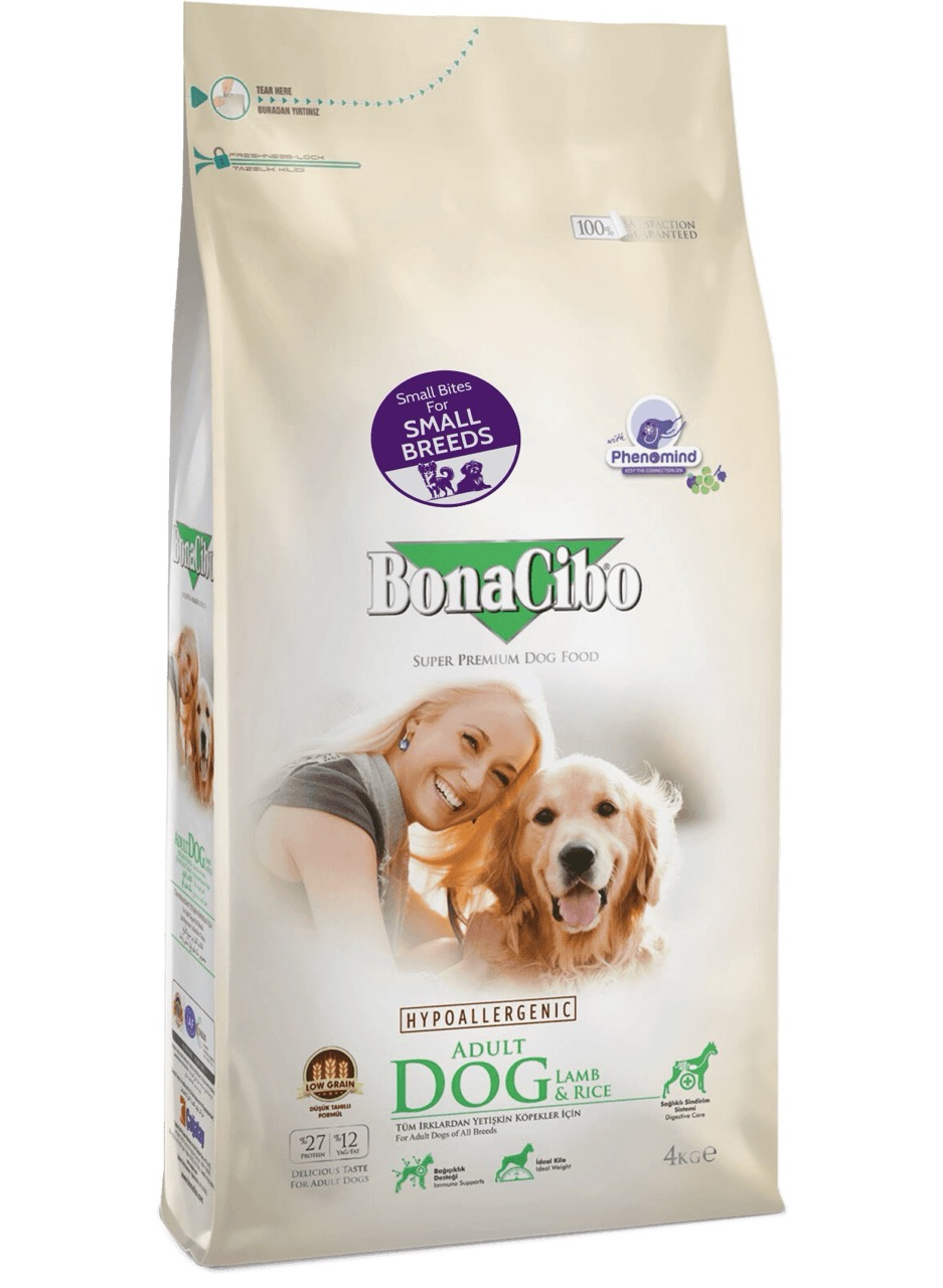 BonaCibo Dog Small Breed Lamb & Rice сухий корм з ягнятком для собак малих порід, 4 кг