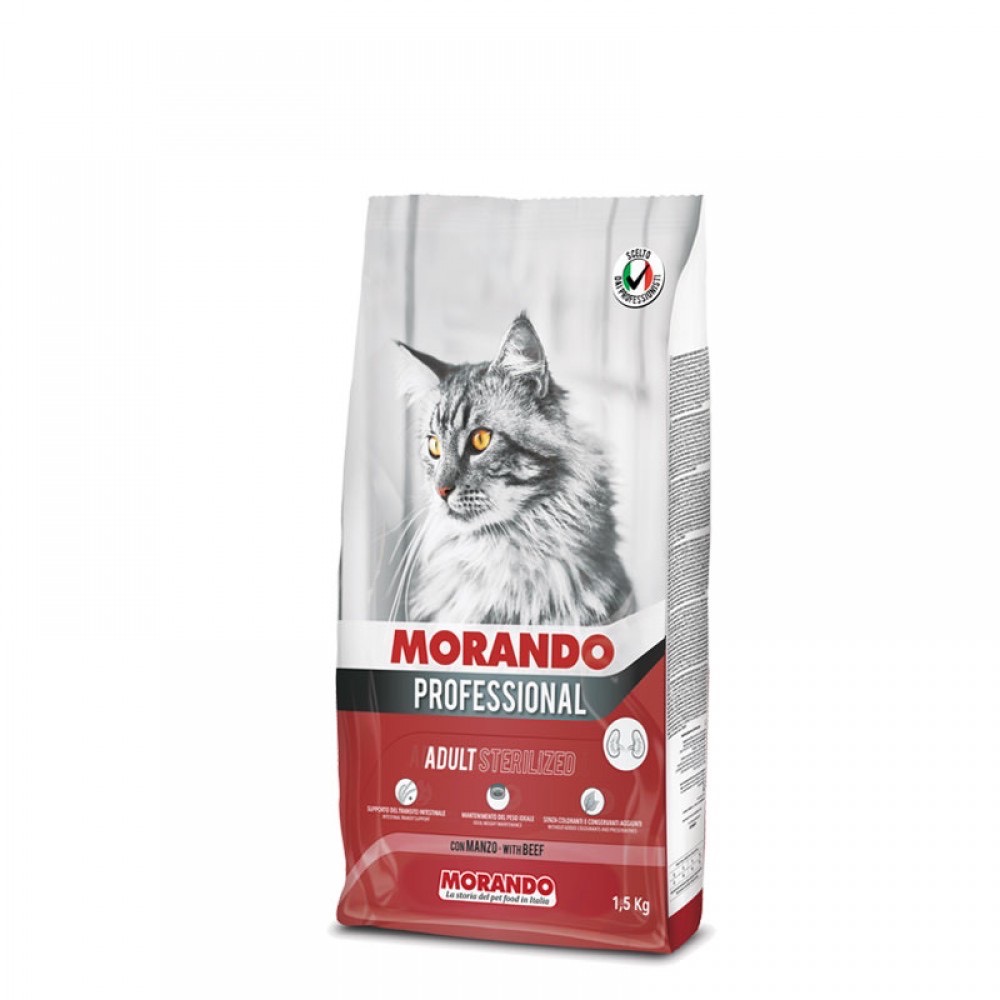 Morando Professional Cat Sterilized Beef сухий корм із яловичиною для стерилізованих котів, 1.5 кг