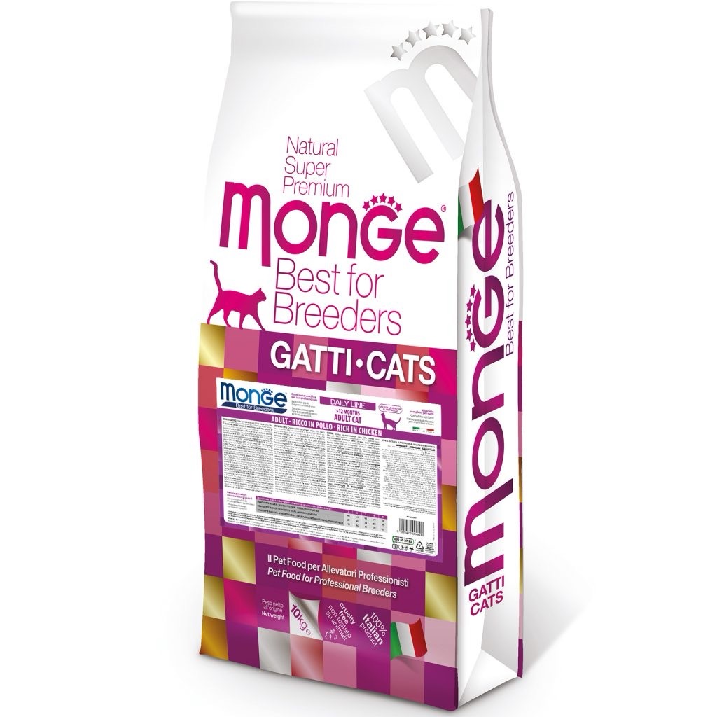 Monge Cat Adult Ricco сухий корм з куркою для котів, 10 кг