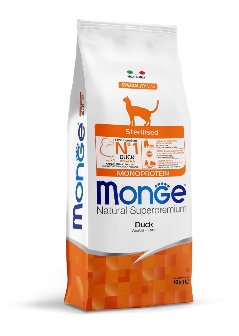 Monge Cat Sterilised Anatra сухий корм з качкою для стерилізованих котів 10 кг