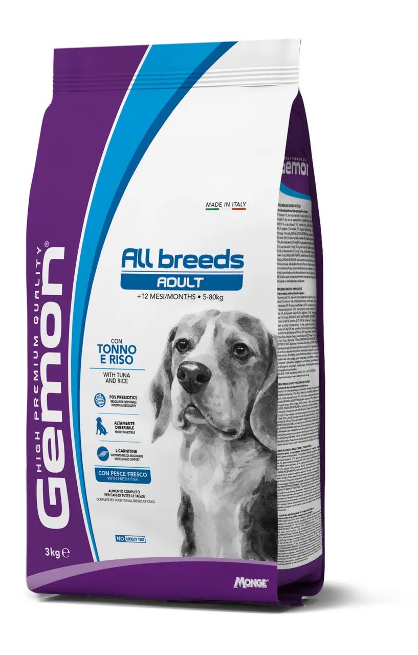 Gemon Dog Adult Tonno сухий корм з тунцем для дорослих собак усіх порід 3 кг