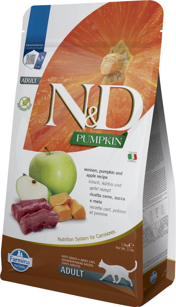 Farmina N&D Cat Pumpkin Venison & Apple Adult сухий корм для котів з оленіною, 1.5 кг