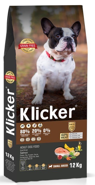 Klicker Dog Small Breeds Salmon сухий корм із лососем для собак малих порід, 12 кг