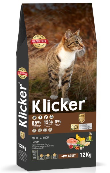 Klicker Cat Salmon сухий корм із лососем для котів, 12 кг