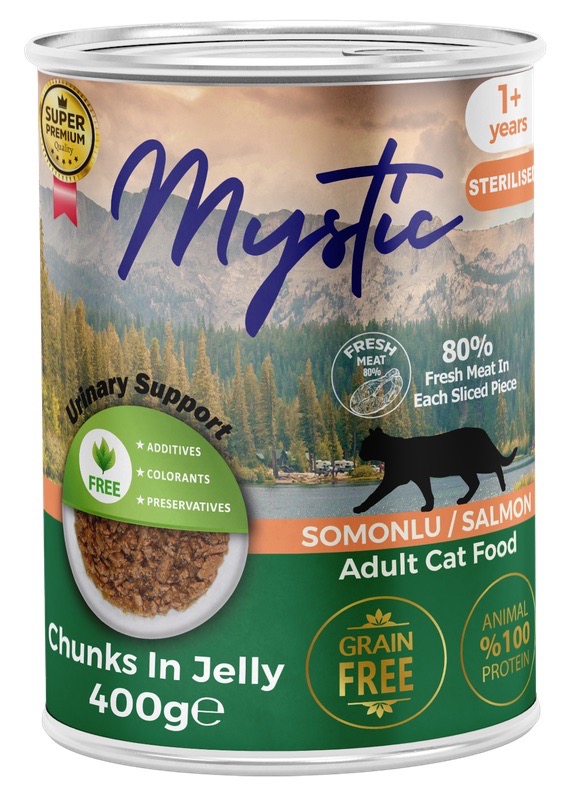 Mystic Cat Sterilized Salmon Jelly вологий корм із лососем для стерилізованих котів, 400 г
