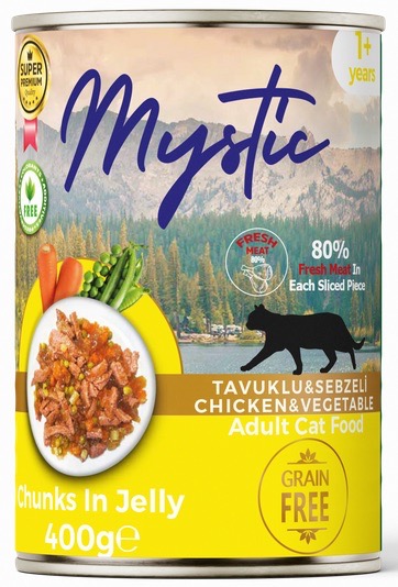 Mystic Cat Chicken Carrot Jelly вологий корм з куркою, морквою та горошком для котів, 400 г