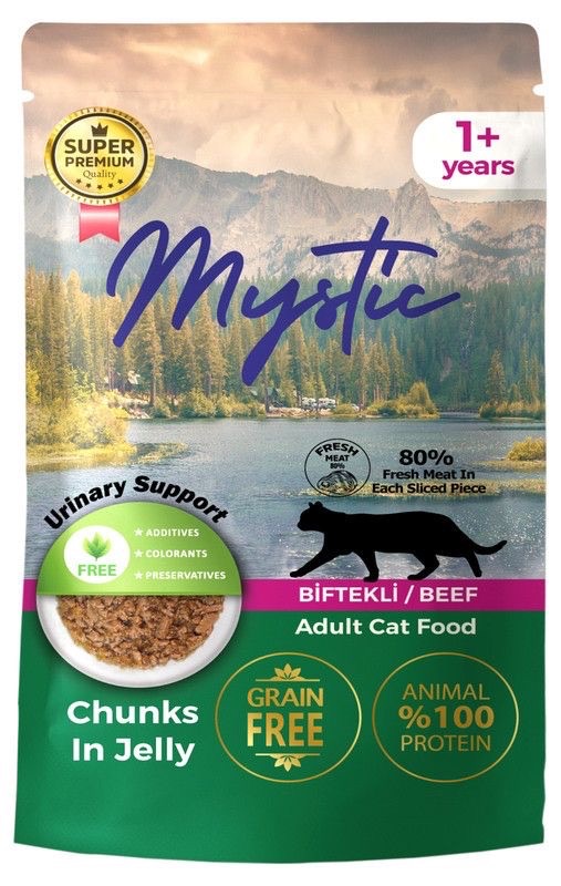 Mystic Cat Beef Jelly вологий корм з яловичиною для котів, 85 г