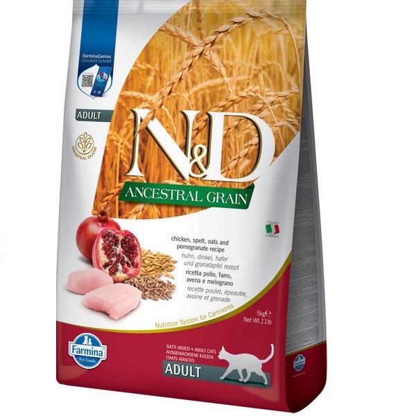 Farmina N&D Chicken & Pomegranate Adult сухий корм з куркою для котів, 5 кг