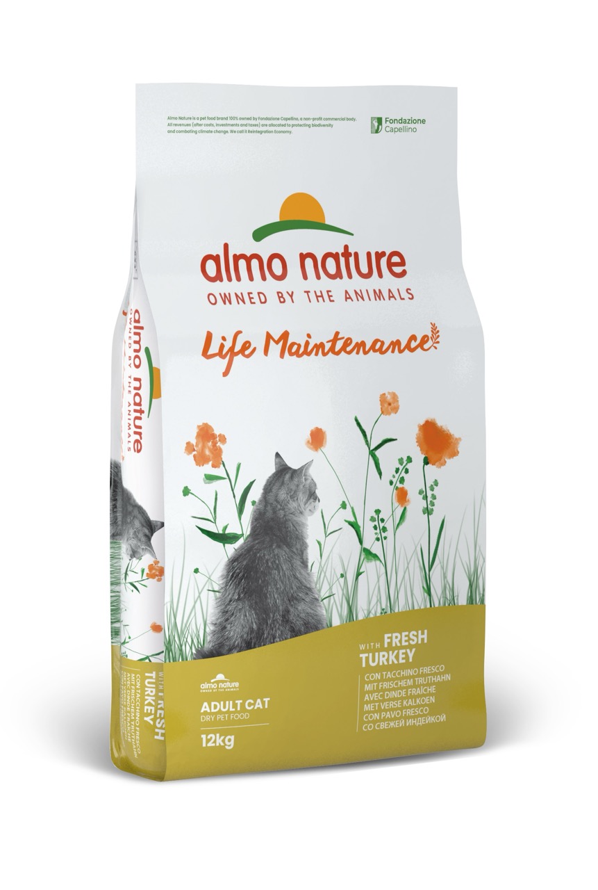 Almo Nature Cat Adult With Fresh Turkey сухий корм для котів з індичкою, 12 кг