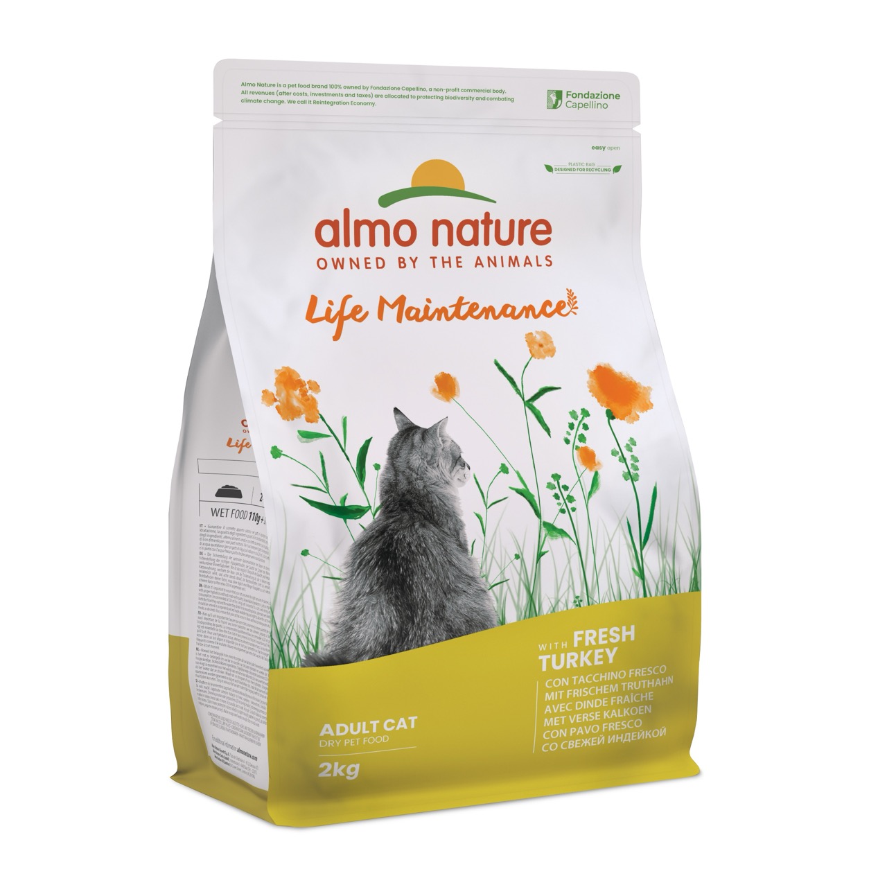 Almo Nature Cat Adult With Fresh Turkey сухий корм для котів з індичкою, 2 кг