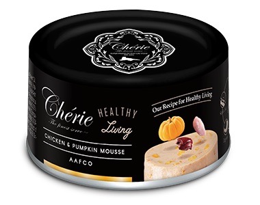 Cherie Healthy Living Chicken & Pumpkin Mousse вологий корм для котів з куркою, 80 гр