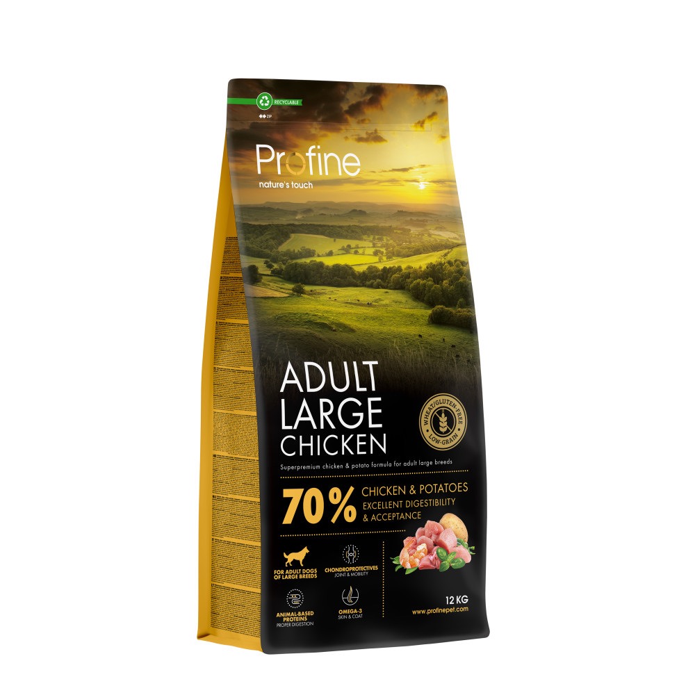 Profine Dog Adult Large Breed Chicken & Potatoes сухий корм з куркою для собак великих порід, 12 кг
