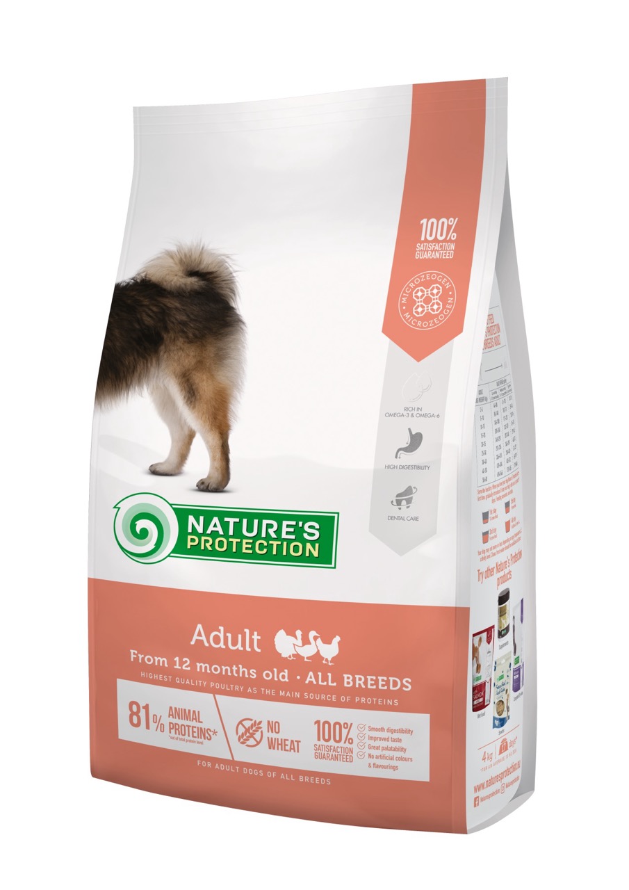 Nature's Protection Adult All Breeds сухий корм для собак з птахом 4 кг