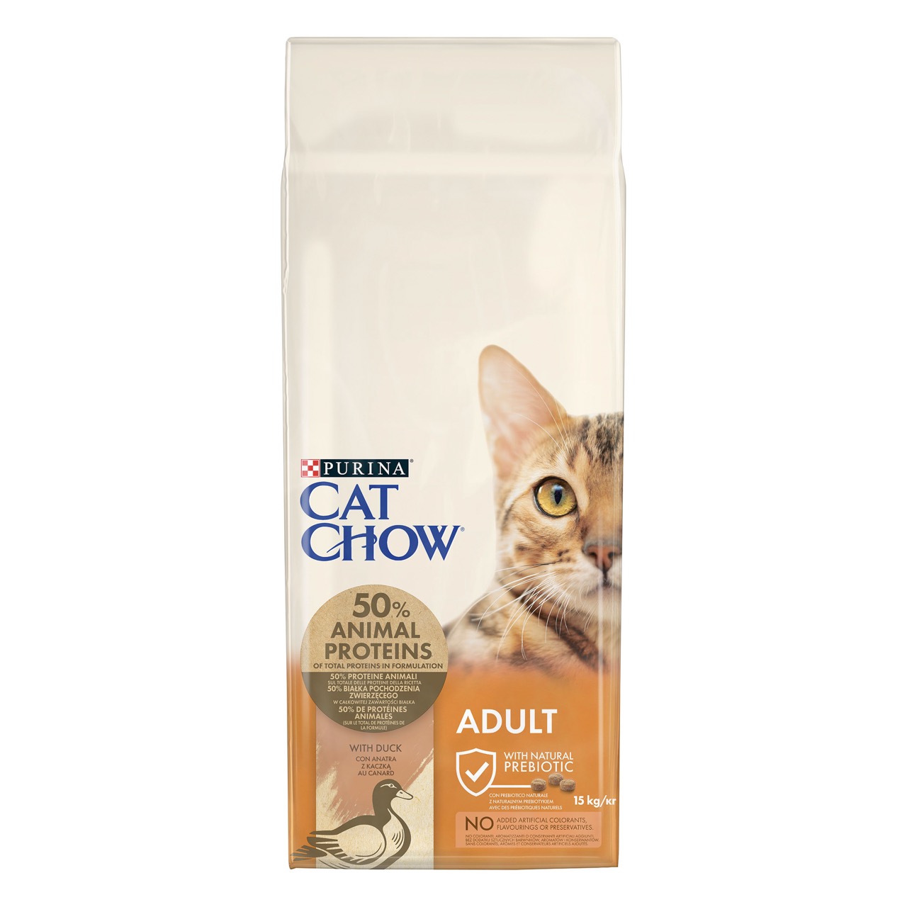 Cat Chow Duck сухий корм для котів з качкою 15 кг