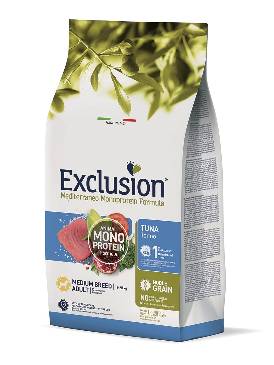 Exclusion Dog Adult Tuna Medium Breed сухий корм із тунцем для собак середніх порід 12 кг