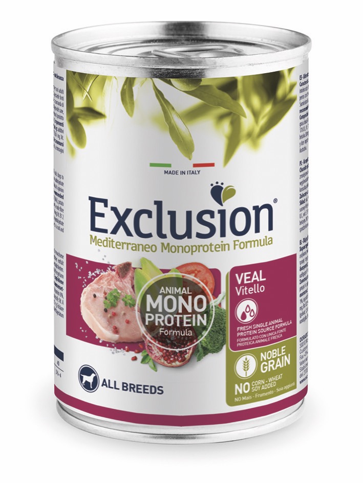 Exclusion Adult Dog Veal Wet вологий корм з телятиною для дорослих собак 400 гр