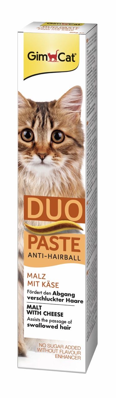 GimCat Duo Paste Anti-Hairball Malt With Cheese паста для котів для виведення вовни при чутливому травленні, 50 гр