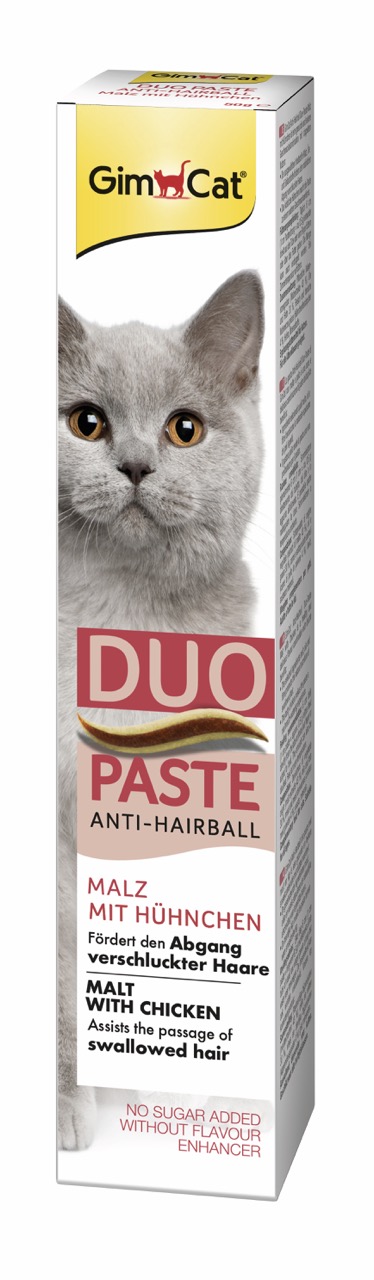 GimCat Duo Paste Anti-Hairball Malt With Chicken паста для котів для виведення вовни при чутливому травленні, 50 гр