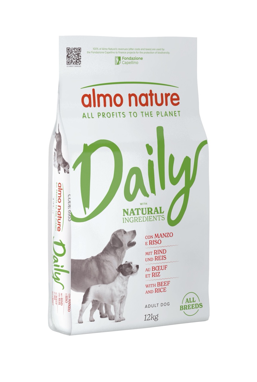 Almo Nature Daily Dog Adult with Beef and Rice сухий корм з яловичиною для собак, 1.2 кг