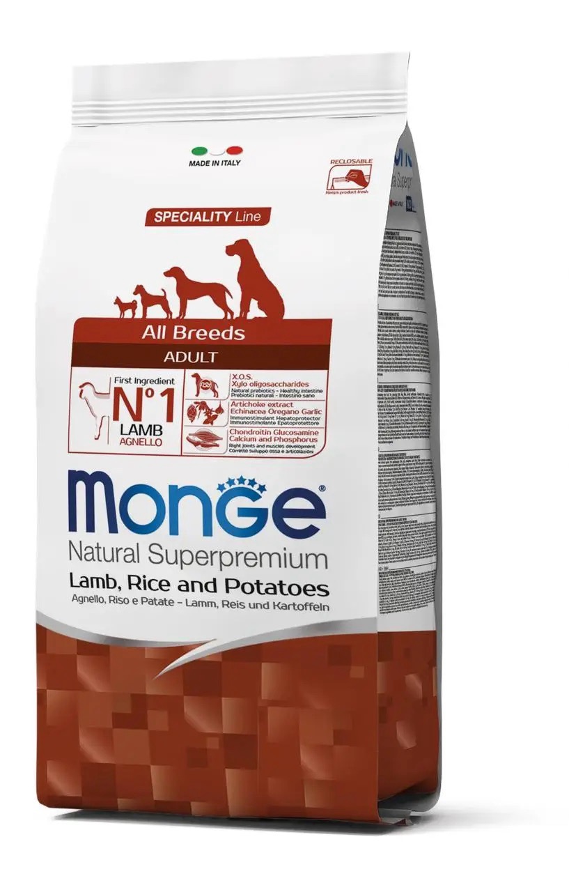 Monge Monoprotein Dog Adult All Breeds Agnello сухий корм з ягнятком для собак, 2.5 кг