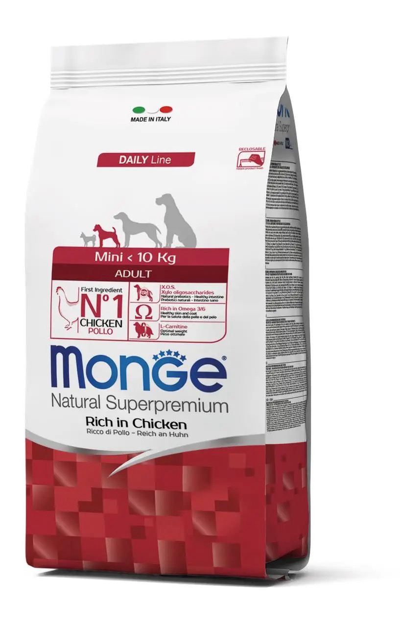 Monge Dog Adult Mini Ricco сухий корм з куркою для собак дрібних порід, 0.8 кг