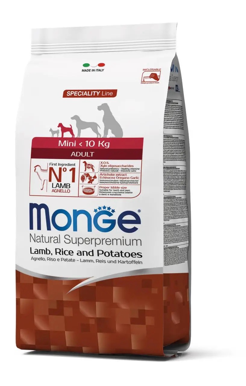 Monge Dog Adult Mini Agnello сухий корм з ягнятком для собак дрібних порід, 2.5 кг