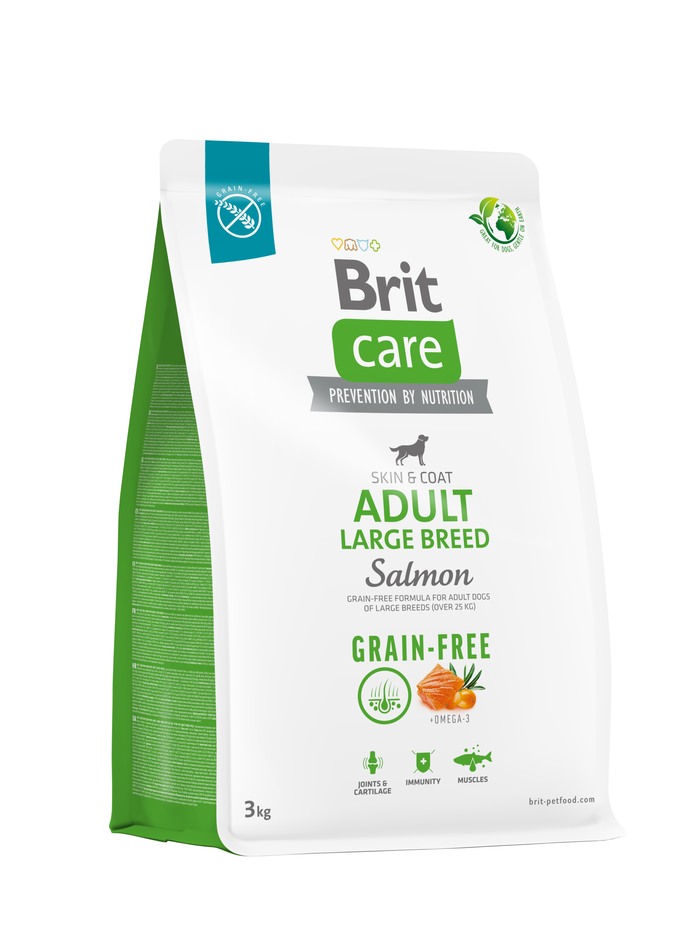 Brit Care GF Adult Large Breed Salmon сухий корм з лососем для собак великих порід, 3 кг