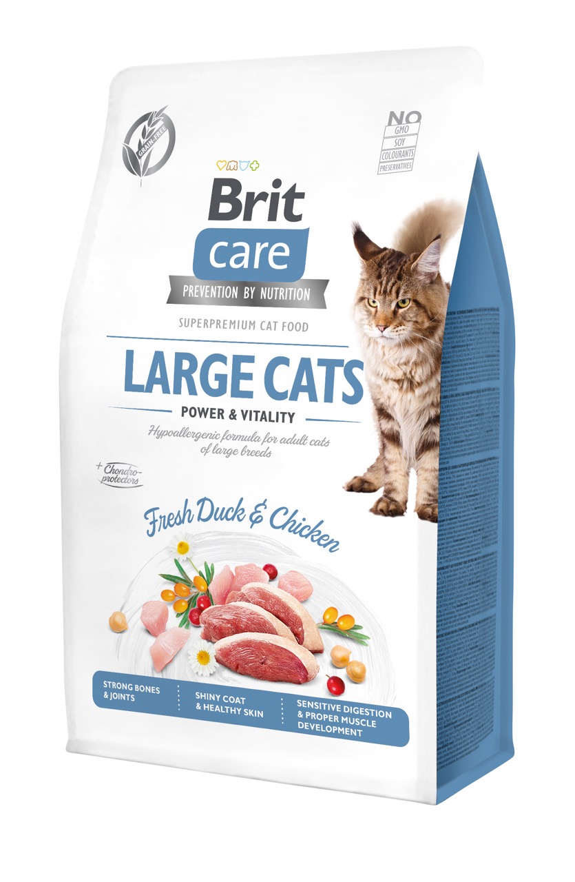 Сухий корм для кішок Brit Care Cat GF Large cats Power and Vitality 7 кг (8595602540907)