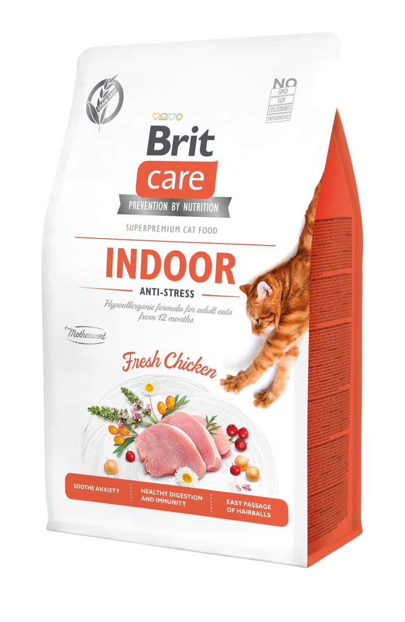 Сухий корм для кішок Brit Care Cat GF Indoor Anti-stress 7 кг (8595602540846)
