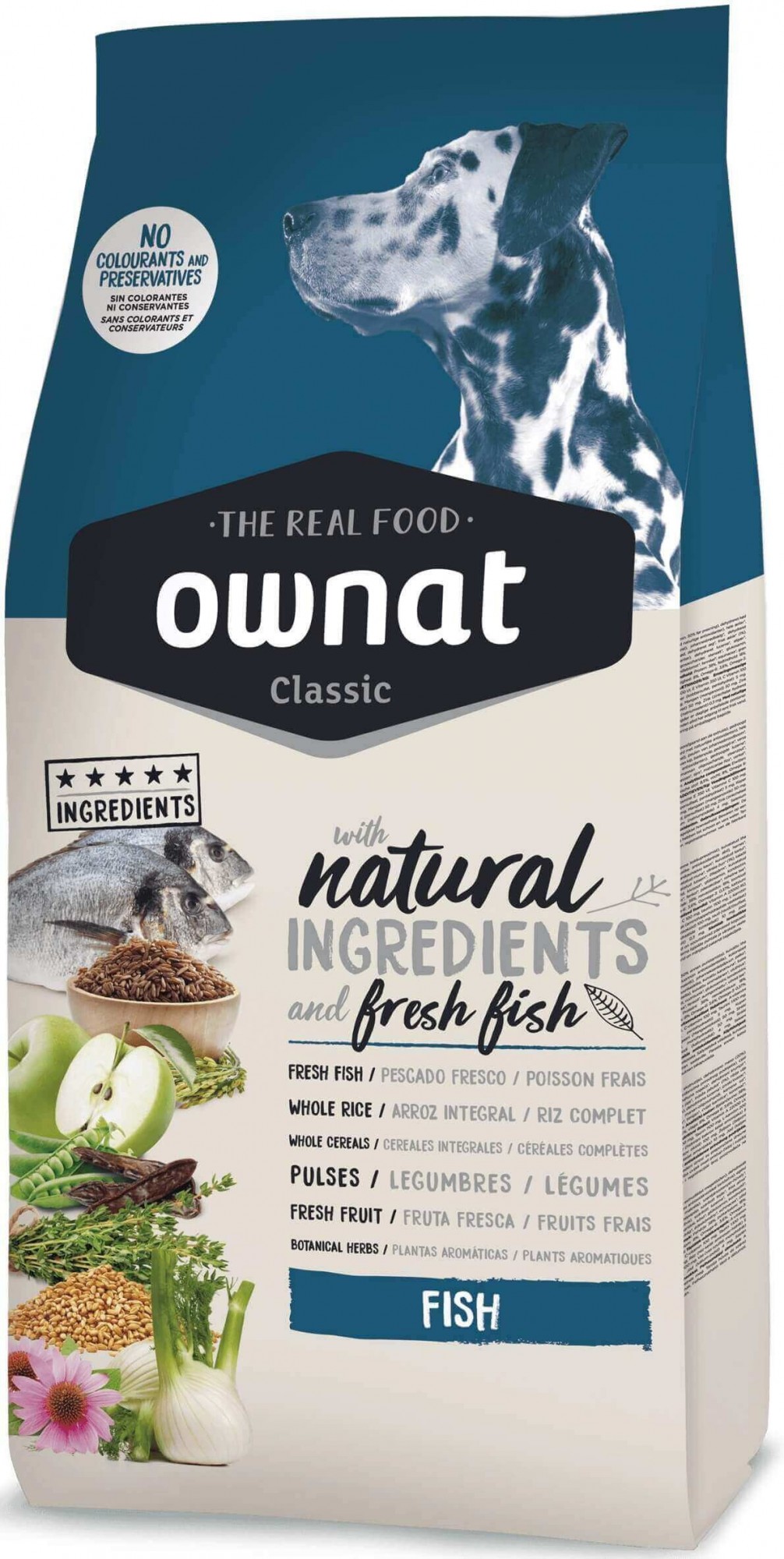 Ownat Classic Dog Adult Fish сухий корм повнораціонний з рибою для дорослих собак 4 кг
